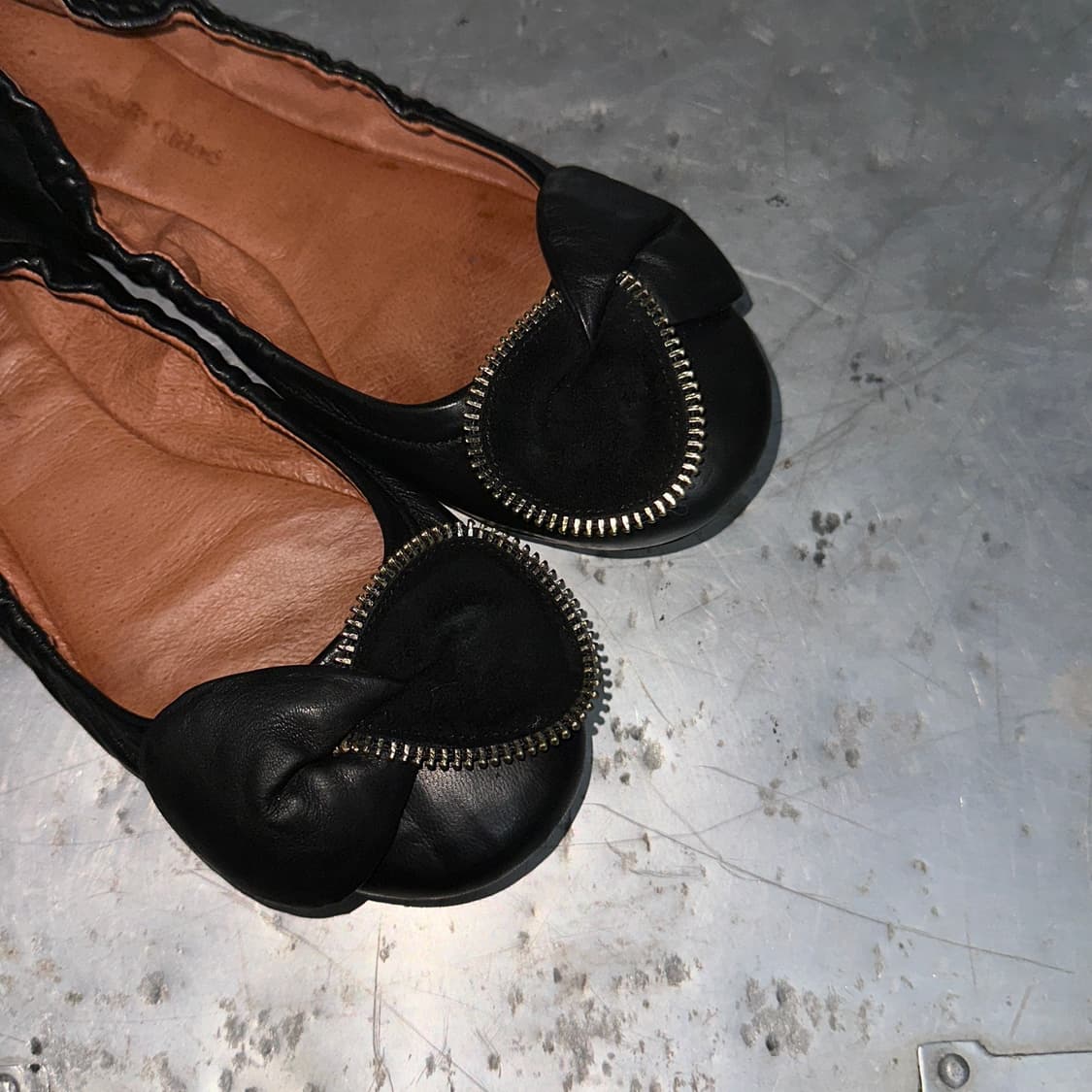 00s 풀박스 씨 바이 끌로에 지퍼 리본 플랫 슈즈 상품이미지7