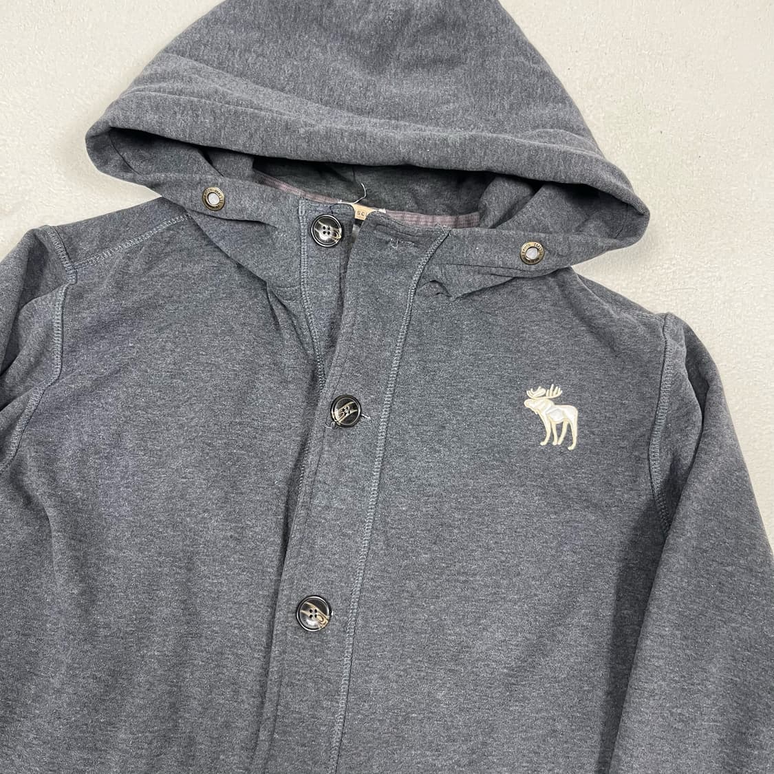 Abercrombie Grey Button Hoodie 상품이미지5