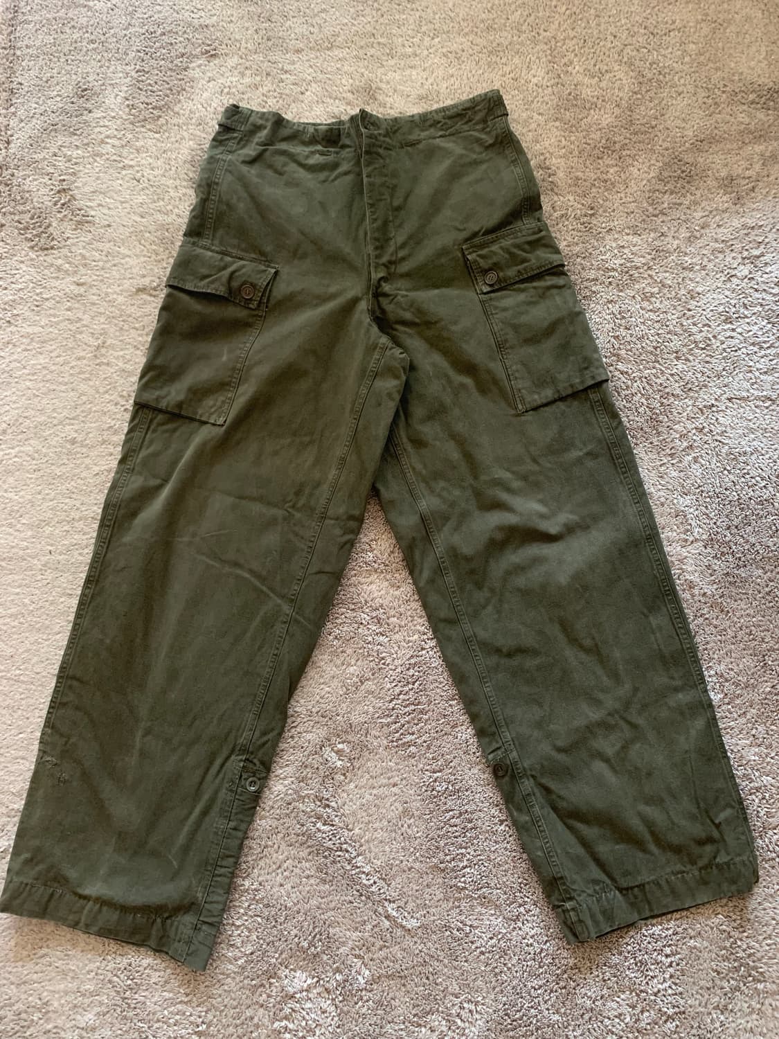 50s vtg 빈티지 벨기에군 카고 팬츠 상품이미지1