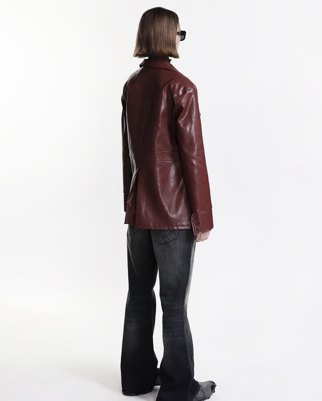 배드블러드 70‘s 레더자켓 버건디 상품이미지2