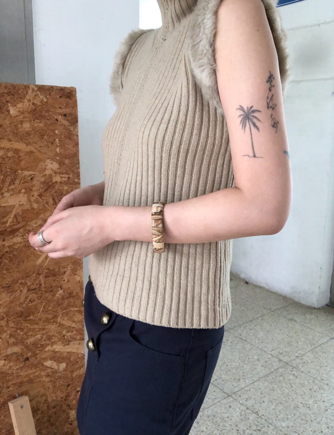 knit fur vest 상품이미지5