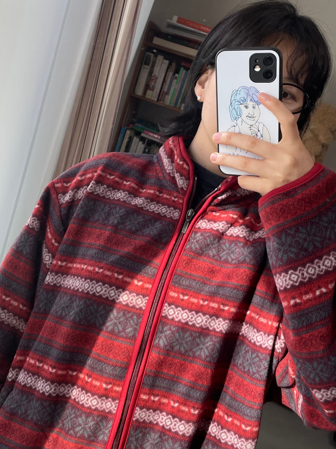 Converse 노르딕 패턴 후리스 오버사이즈 상품이미지1