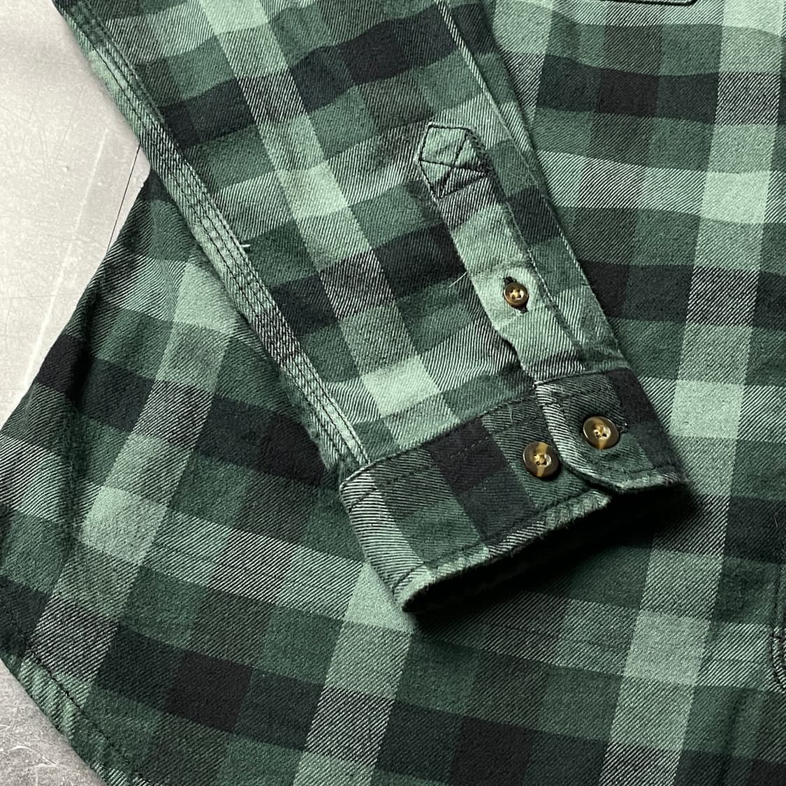 CARHARTT 칼하트 빈티지 그린 체크 워크 셔츠 A00853 상품이미지5