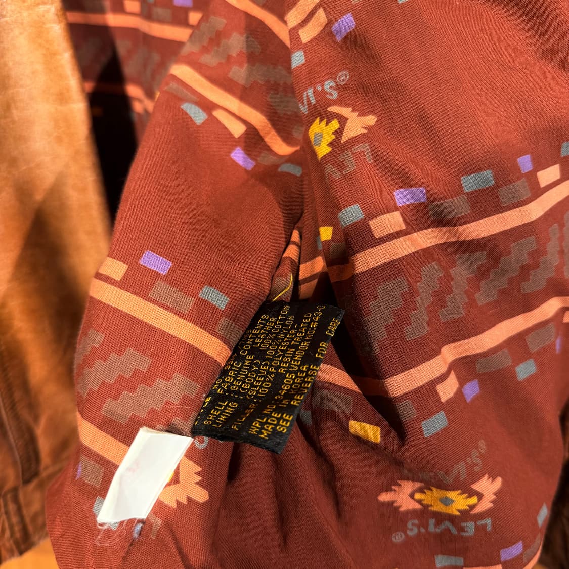 리바이스 90s 웨스턴웨어 카우레더 트러커 자켓 XL 소가죽 상품이미지5