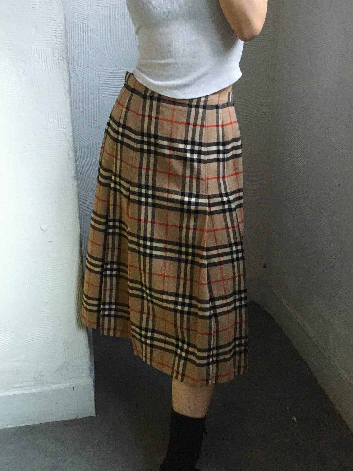 Burberrys 버버리 노바체크 플리츠 울 미디 스커트 상품이미지3