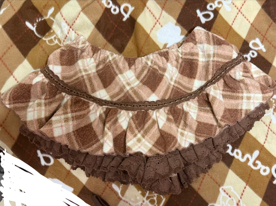 리즈리사 대대장 아가일 체크 털큐롯 라떼갸루 히메카지 핀터깔 일브 상품이미지1