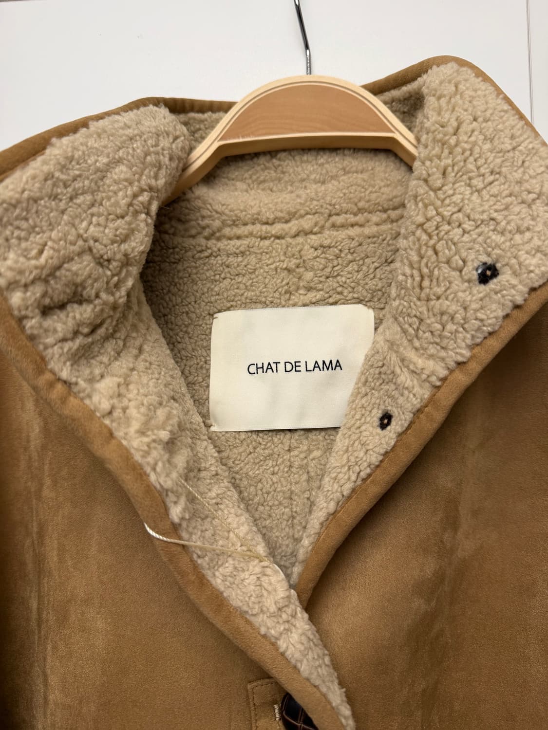 샤드라마 링킹 쉐어링 무스탕 베이지 상품이미지5