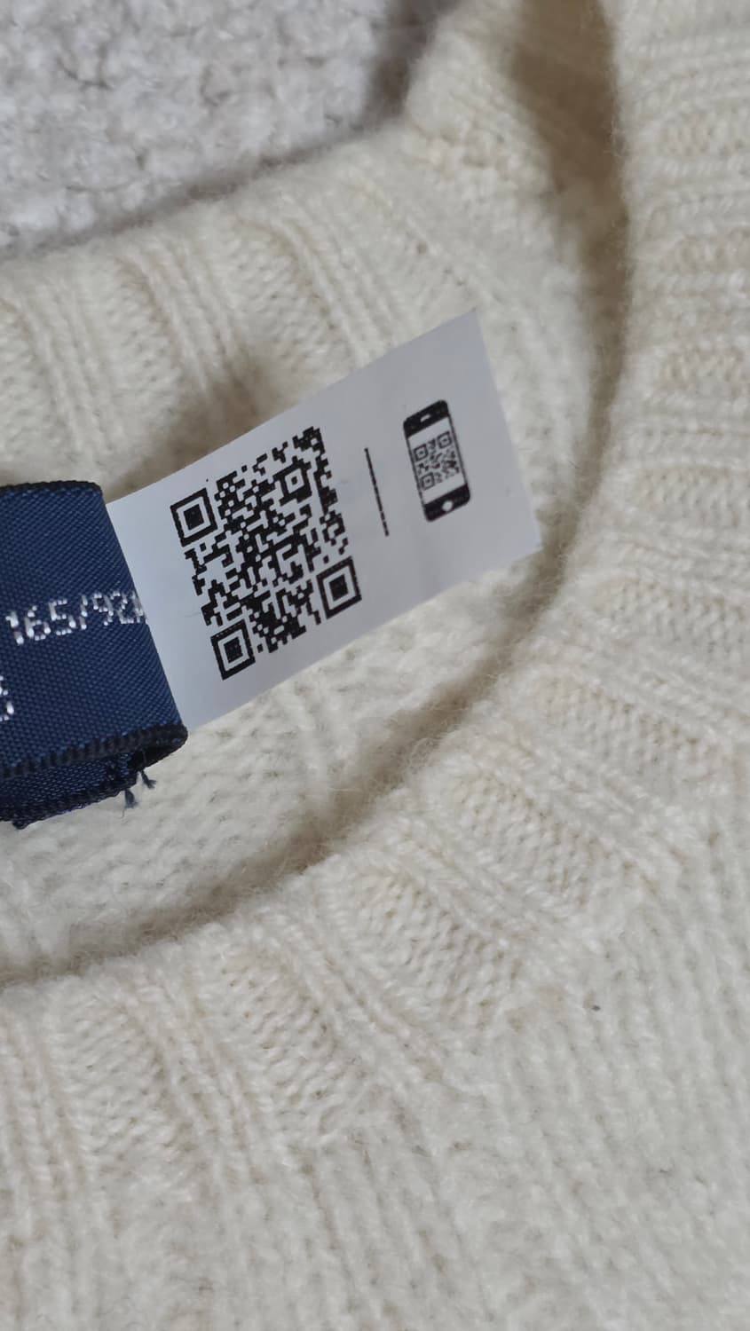 폴로 랄프로렌 아이보리 캐시미어 케이블 니트 44-55 상품이미지5