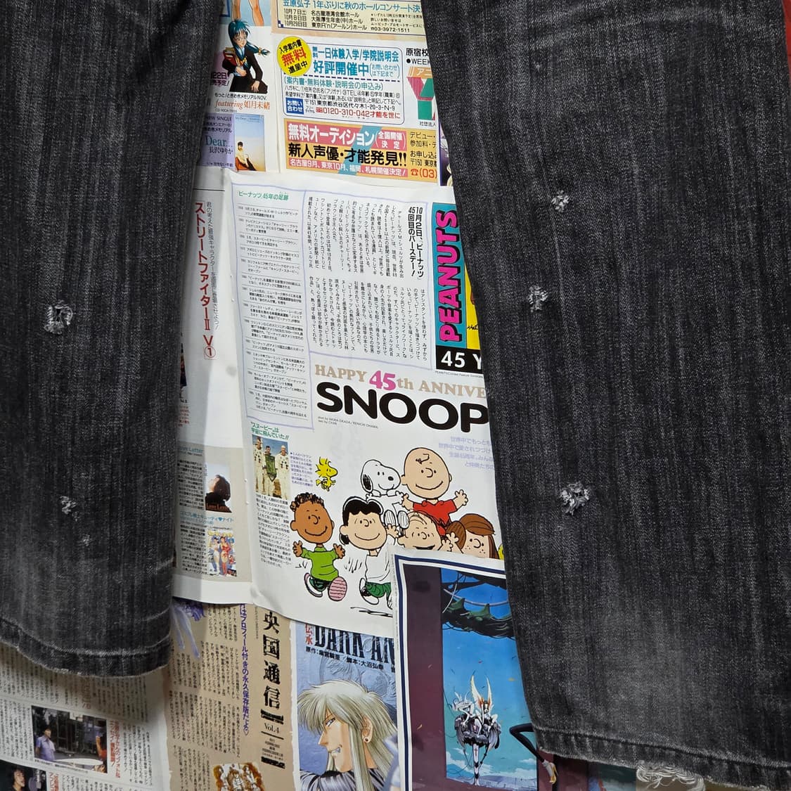 빈티지 스터드 워싱 그레이 데님 팬츠 상품이미지8