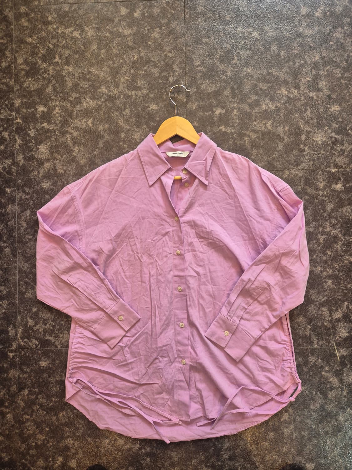 8세컨즈 코튼 컬러 셔츠 라벤더 - S 상품이미지1