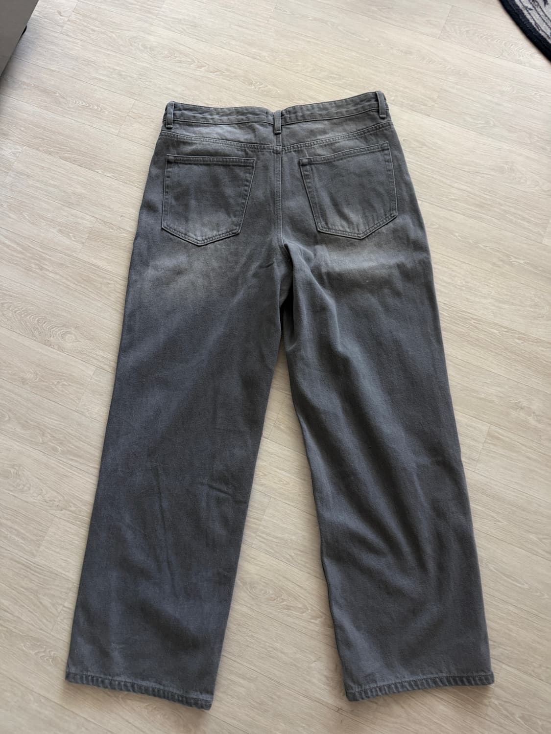 무신사 스탠다드 와이드 데님 팬츠 그레이 34 상품이미지4