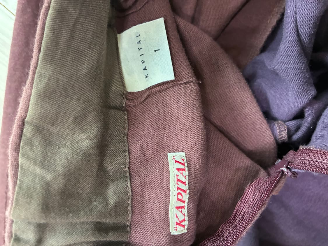 [정품] Kapital 투톤 맥시 스커트 — 버건디/퍼플 🟣 상품이미지3