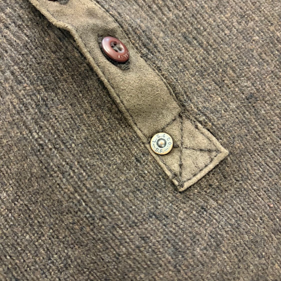 [M] 리바이스 울 브라운 헨리넥 니트 스웨터 D869 상품이미지4