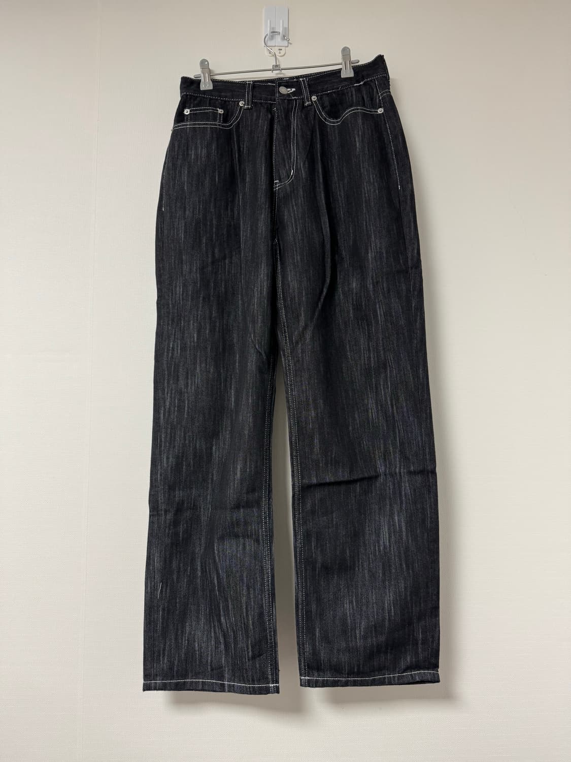 30in) 블랙 생지데님 상품이미지1