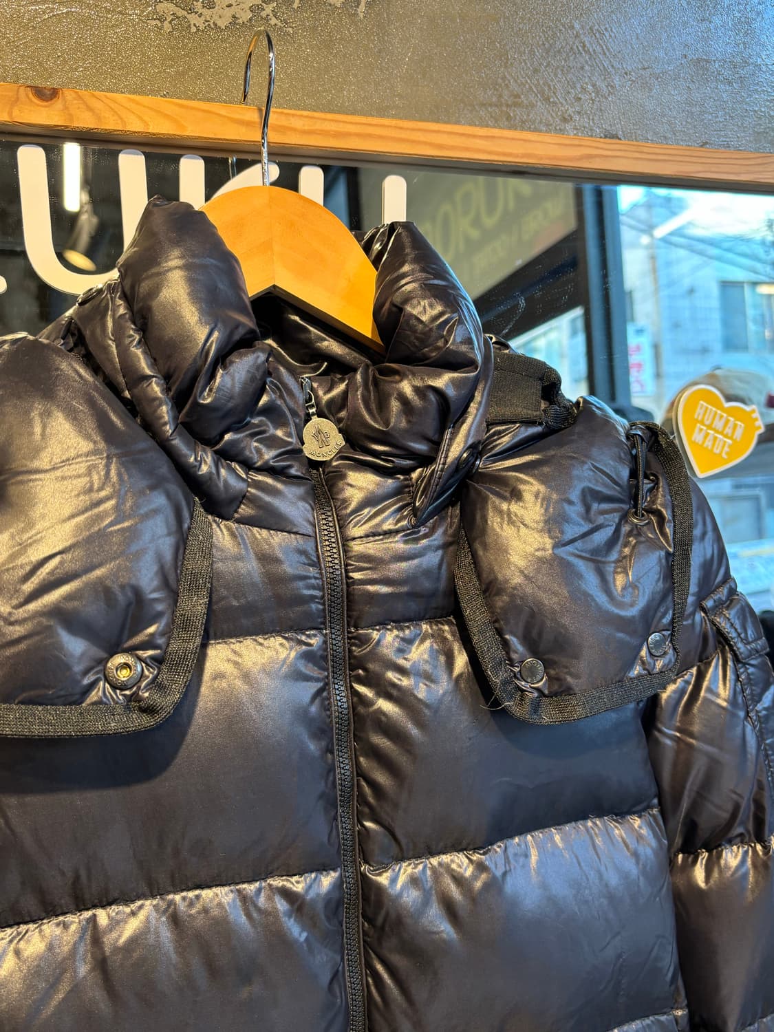 몽클레어 블랙 다운 숏패딩 0사이즈 상품이미지2