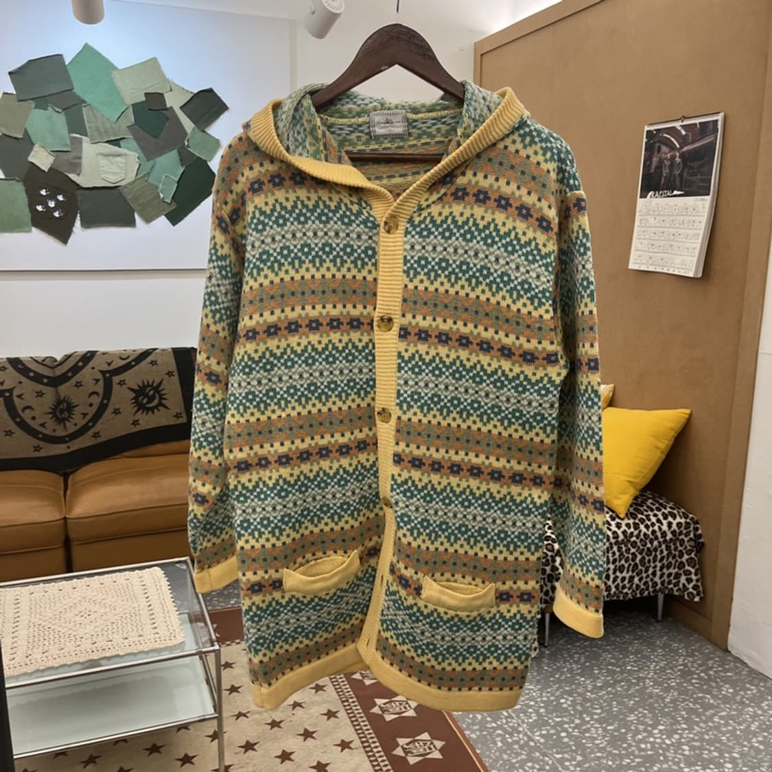 언더우드 코지 모리걸 에스닉 스프링 뜨개 후드 가디건 100 C10221 상품이미지3