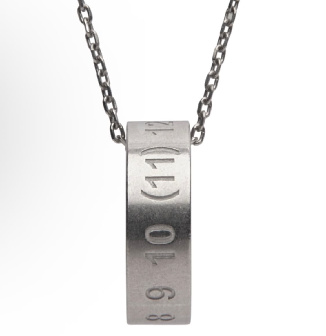 메종 마르지엘라 뉴메리컬 밴드 링 네클리스 실버 상품이미지1