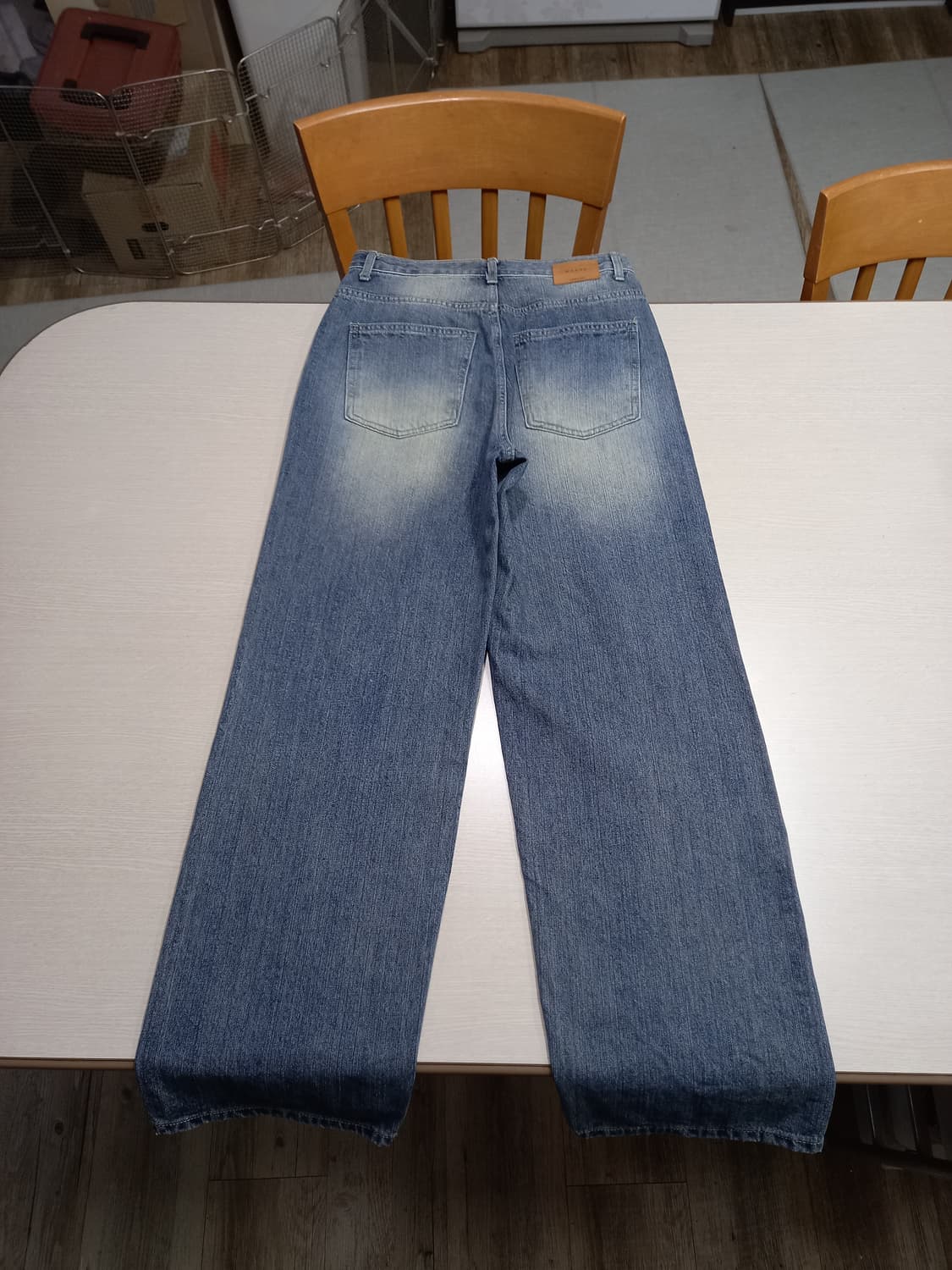 28-29 새상품 wayne 하이웨이스트 워싱 와이드진 29-562 상품이미지2