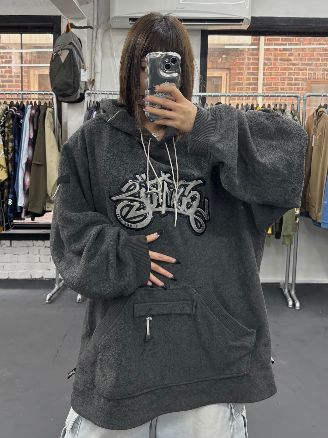 사우스 폴 올드스쿨 빅 패치 후드티 상품이미지3