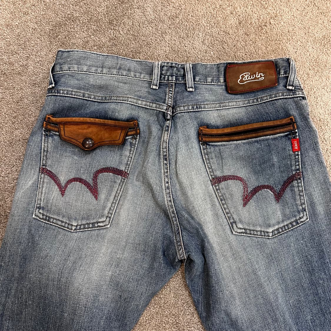 에드윈 블루트립 연청 웨스턴 데님 팬츠(32) 상품이미지3