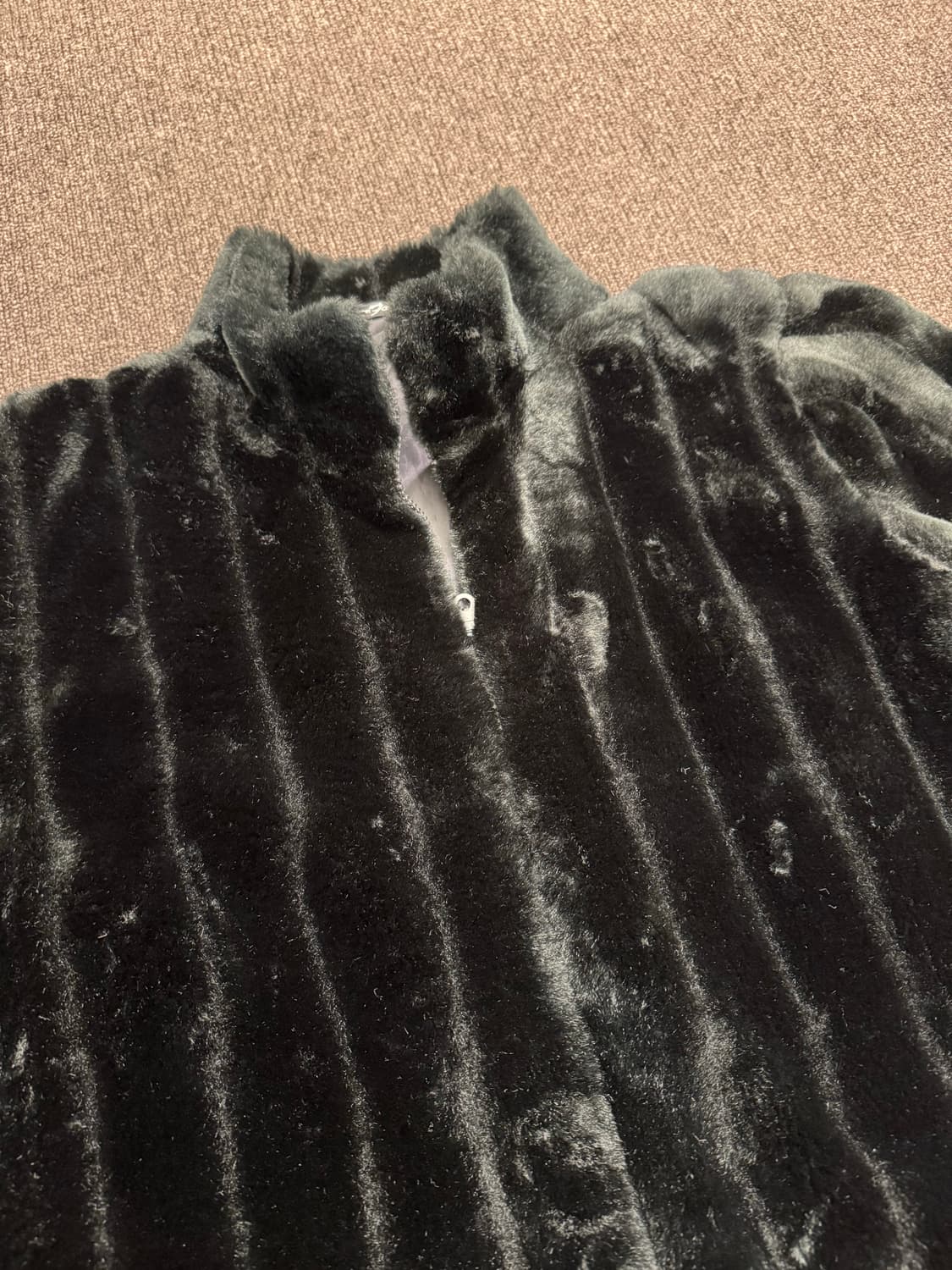 OS)Japanese vintage 여성 블랙 퍼 자켓 상품이미지2