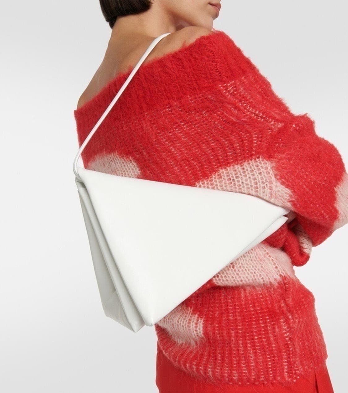 (정품/새상품) MARNI 마르니 여성 화이트 트라이앵글 레더 숄더백 상품이미지6