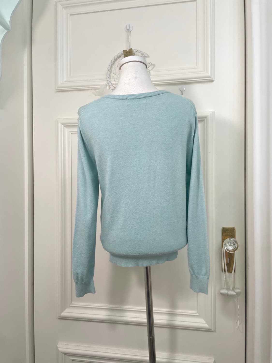 mint gold button point basic cardigan 상품이미지3