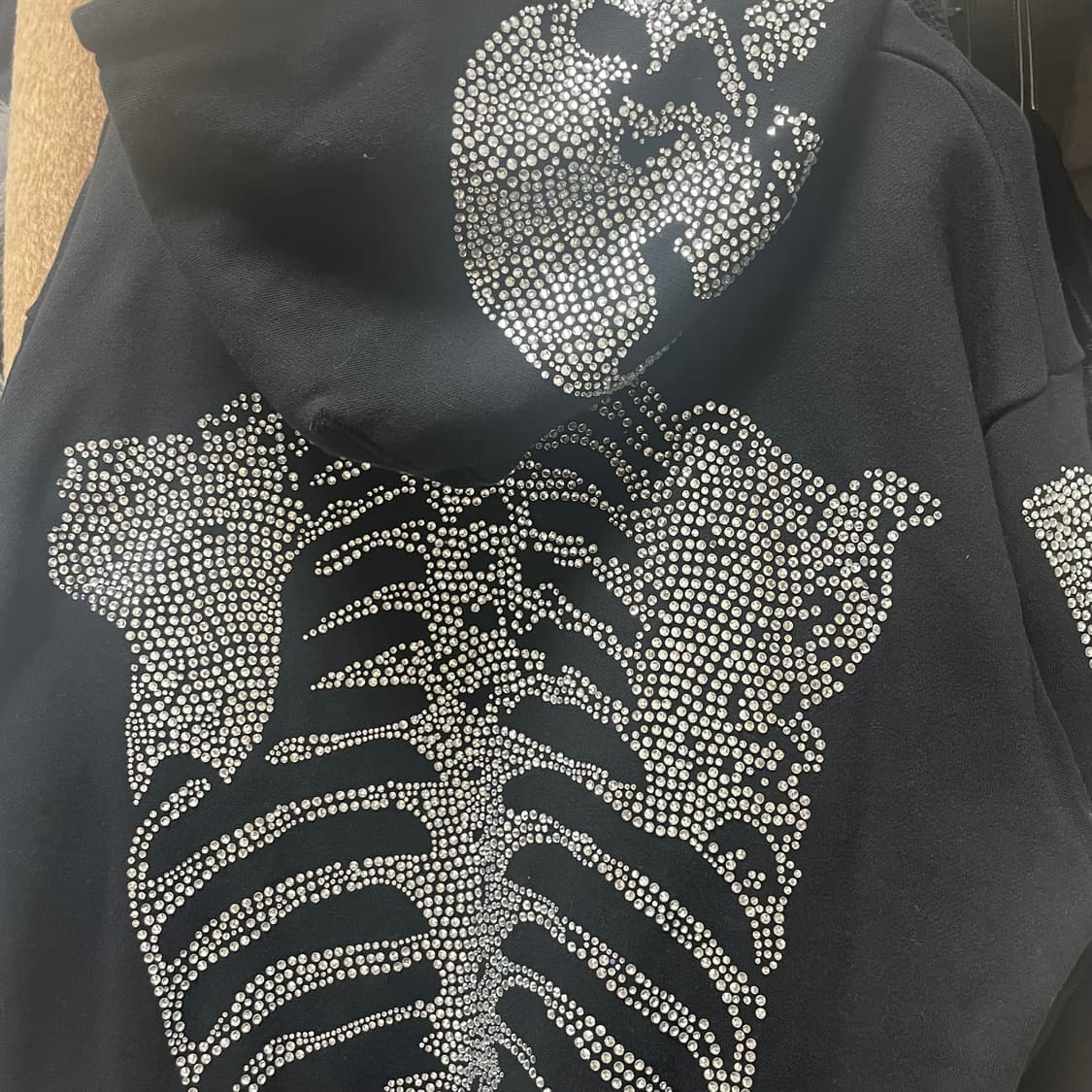 밴슨 50주년 큐빅 스컬 본 후드집업 상품이미지3