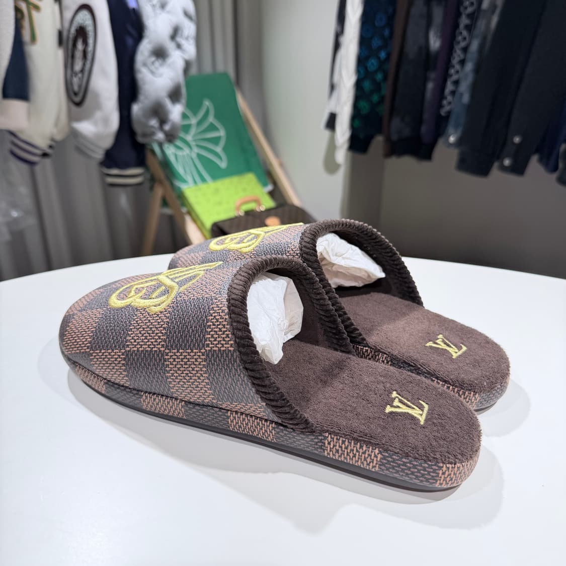 (S/8) / 루이비통 LV 팔라스 슬리퍼 에벤 상품이미지6