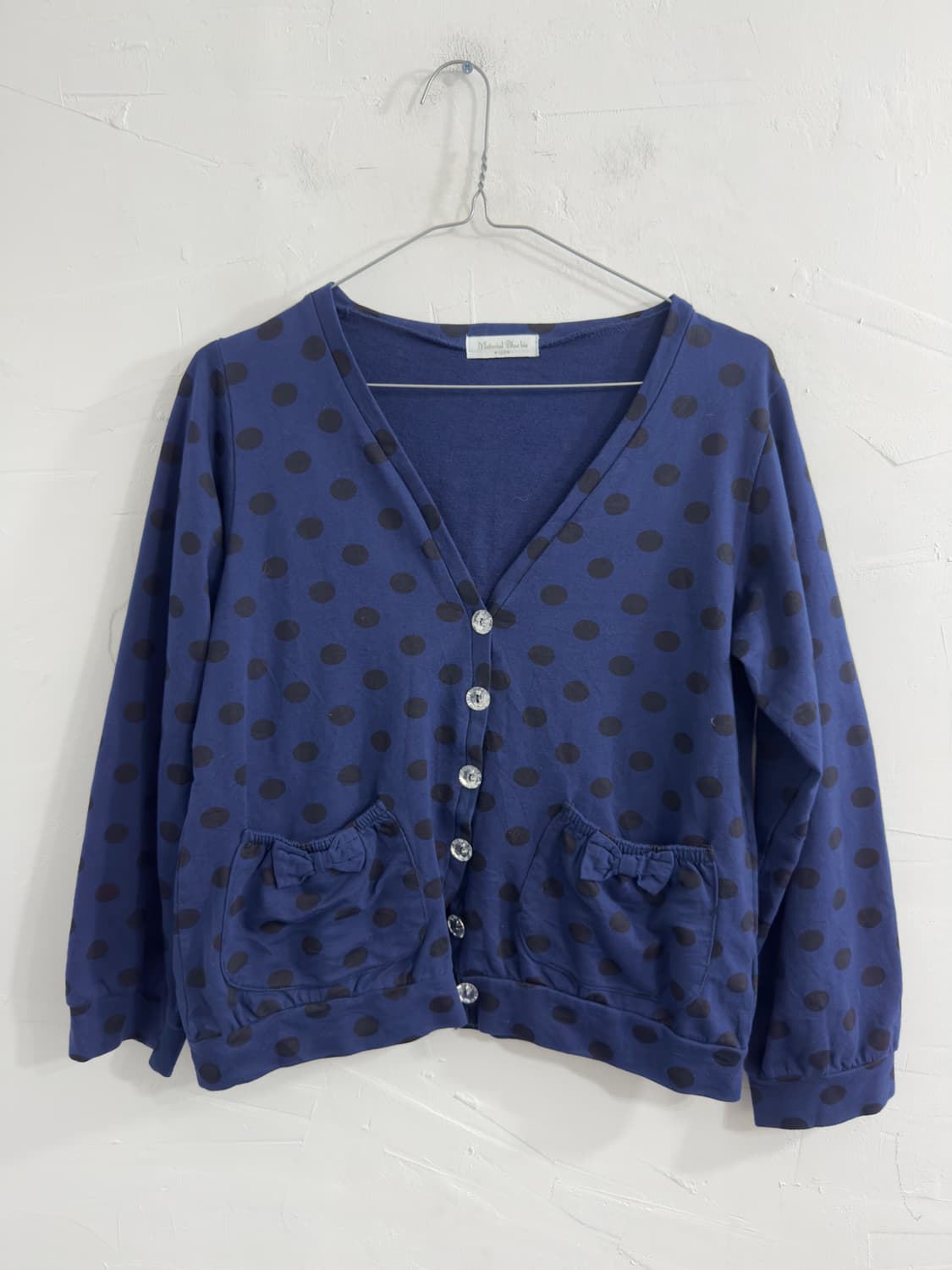 ribbon pocket dot cardigan 상품이미지1