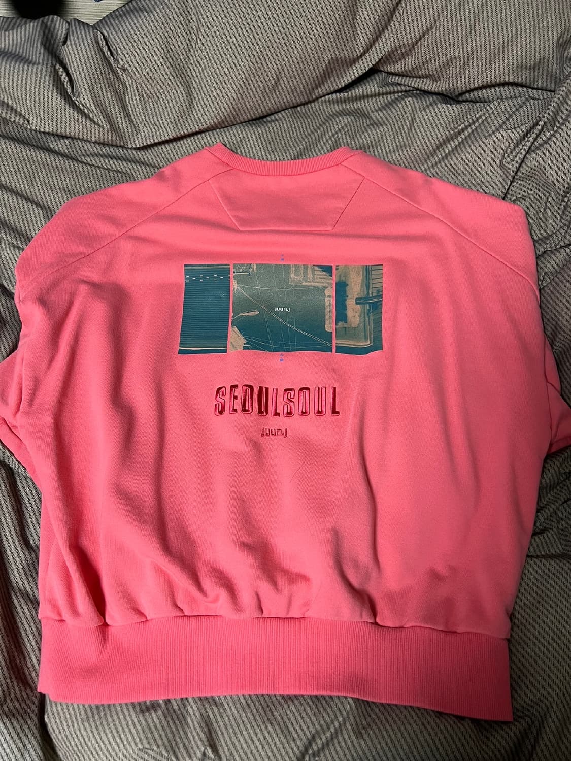 준지 서울소울 핑크 맨투맨 xs 상품이미지4