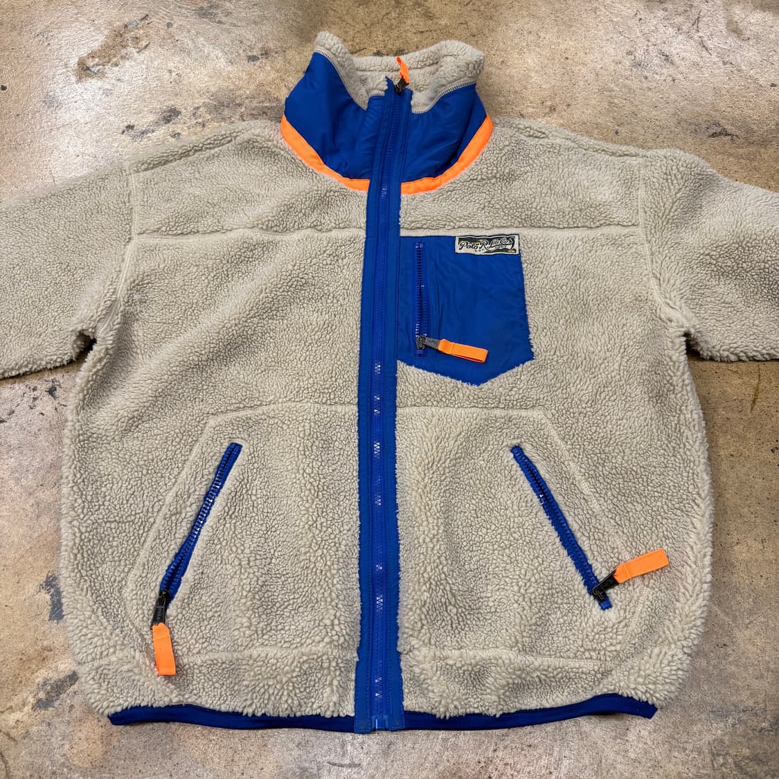 [정품/M] 폴로 랄프로렌 플리스 자켓 베이지 블루 b16 상품이미지3