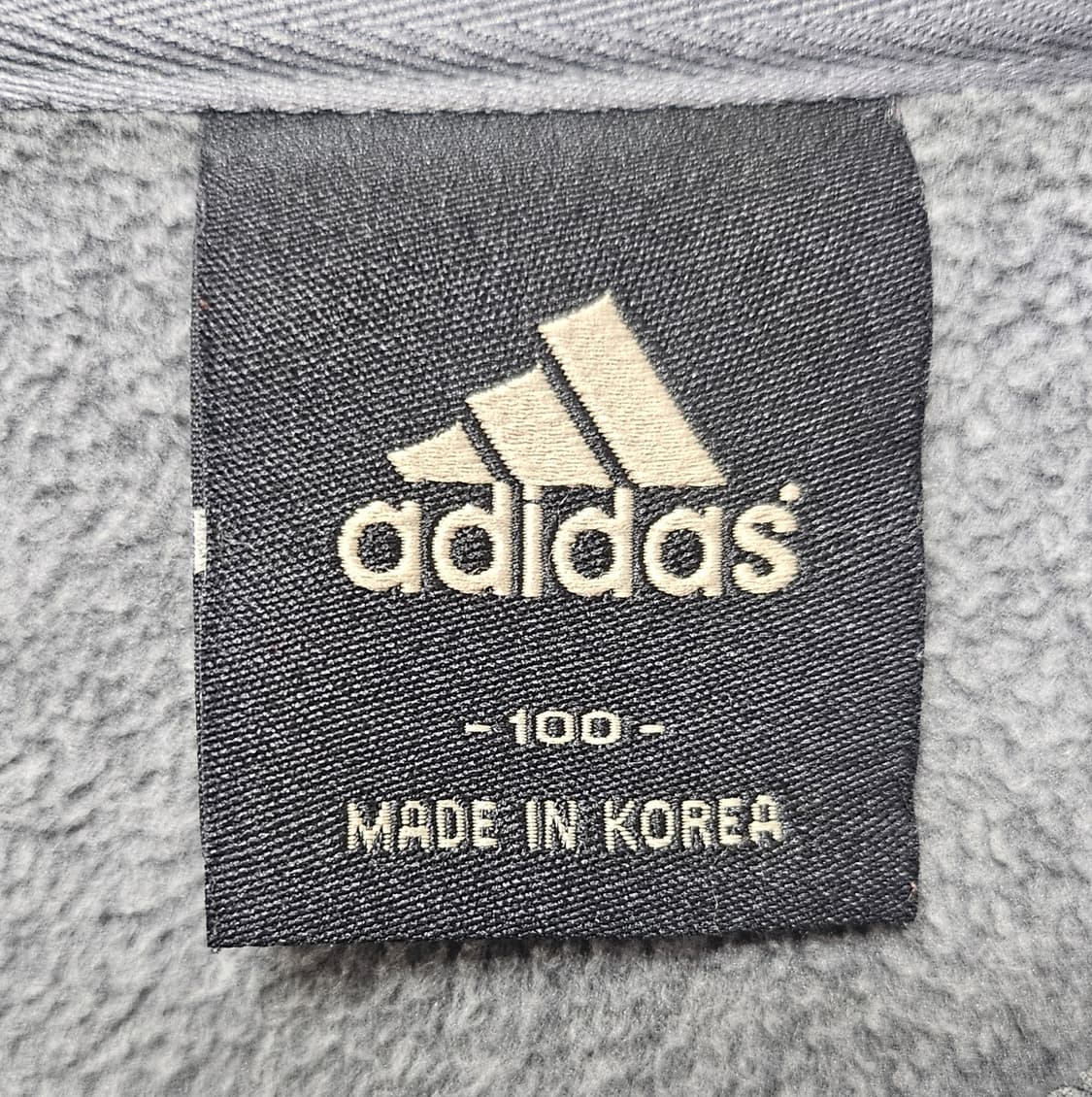 (100~105)L ☆초희귀☆ 아디다스 [차콜그레이검정] 후리스맨투맨 상품이미지2