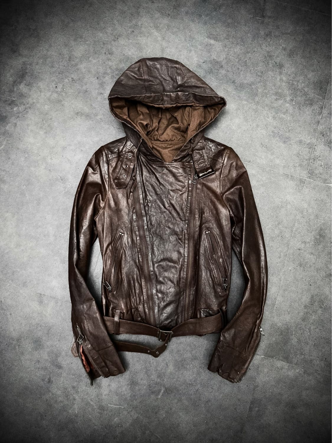 Real leather hoodie jacket 상품이미지1