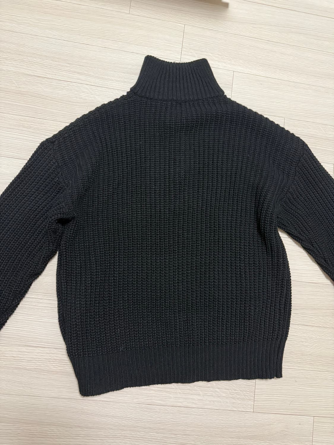 트릴리온 블랙 반집업 니트 M 상품이미지2