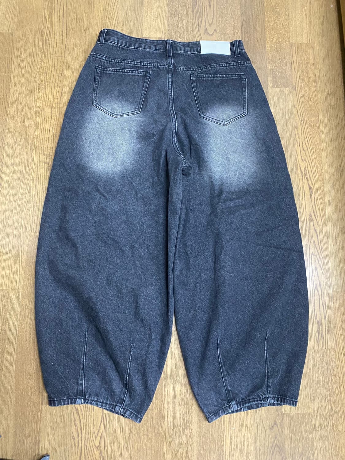 DECET 워싱 벌룬 데님 팬츠 흑청 xl 상품이미지2