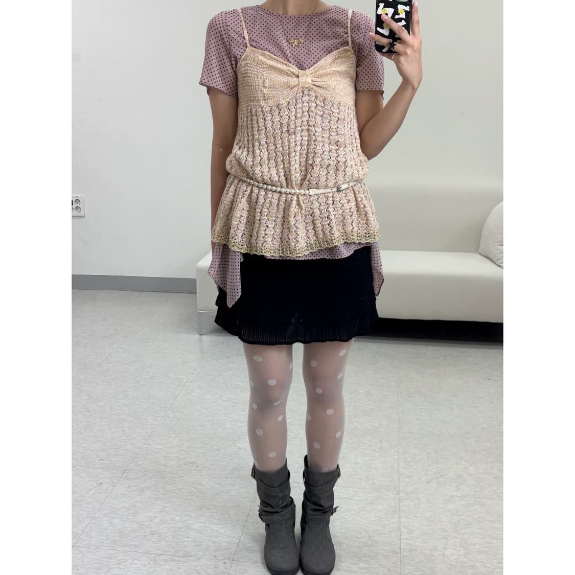 빈티지 블랙 캉캉 스커트 상품이미지5