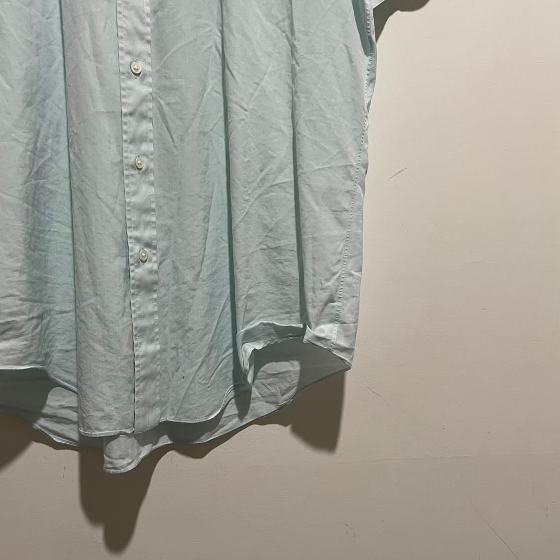 버버리 옥스퍼드 반팔 셔츠 스카이블루 상품이미지4