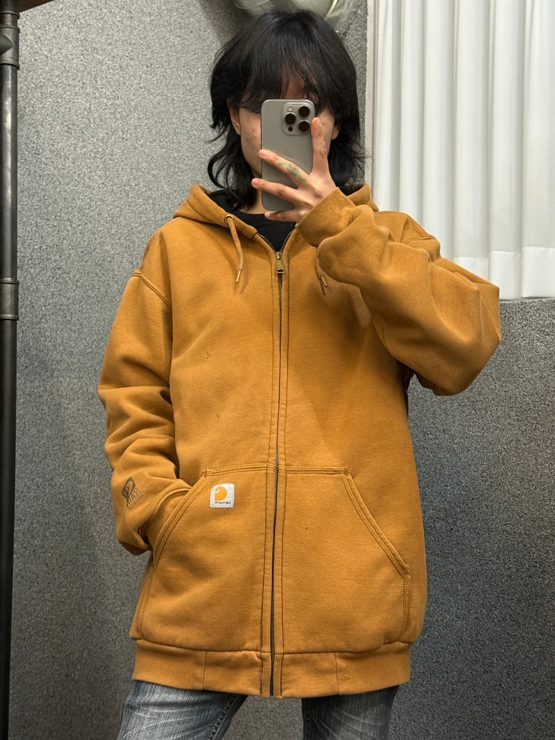 Carhartt Camel Hooded Zip-Up 상품이미지1