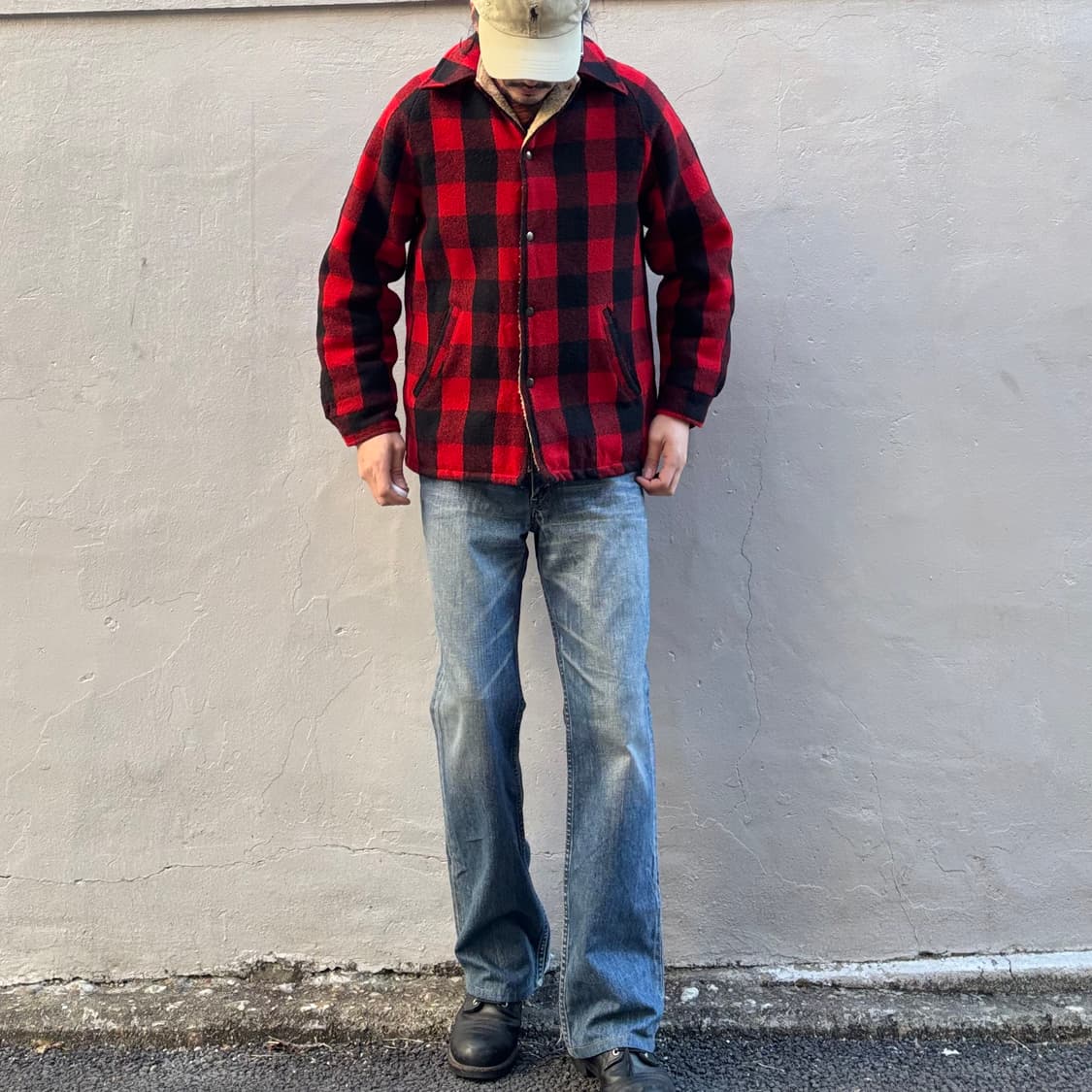 미국 빈티지 다마트 버팔로 체크 울 자켓 상품이미지10