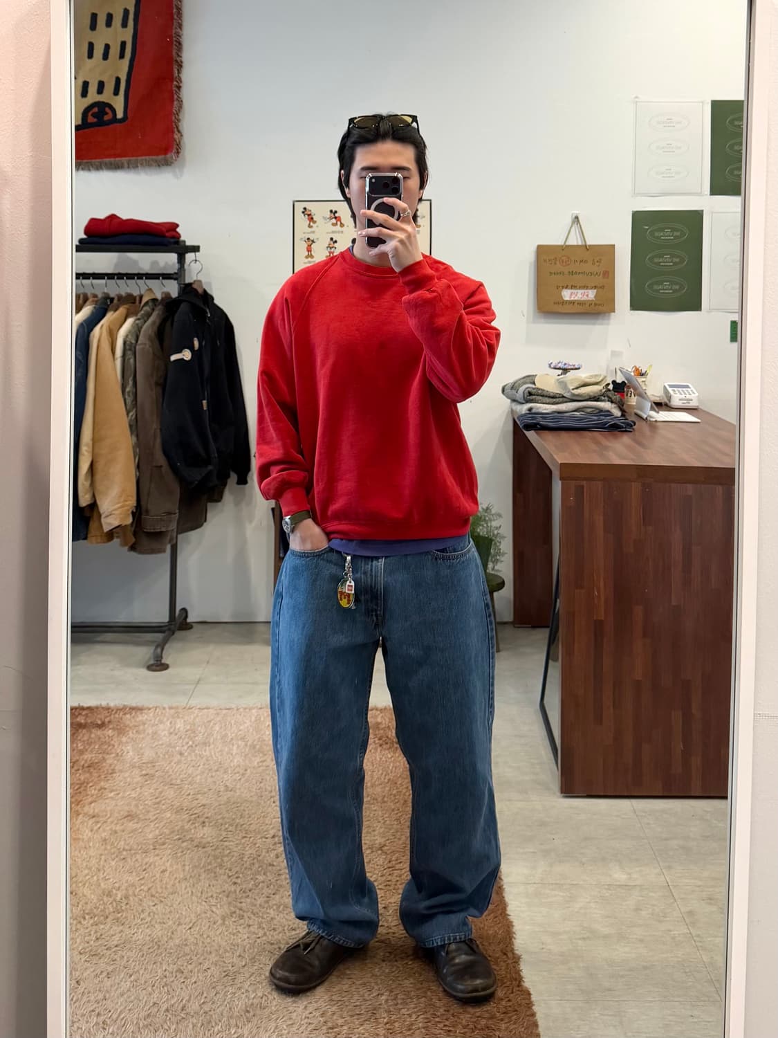 90s Jerzees 저지스 플레인 스웻 셔츠 (made in USA) 상품이미지2