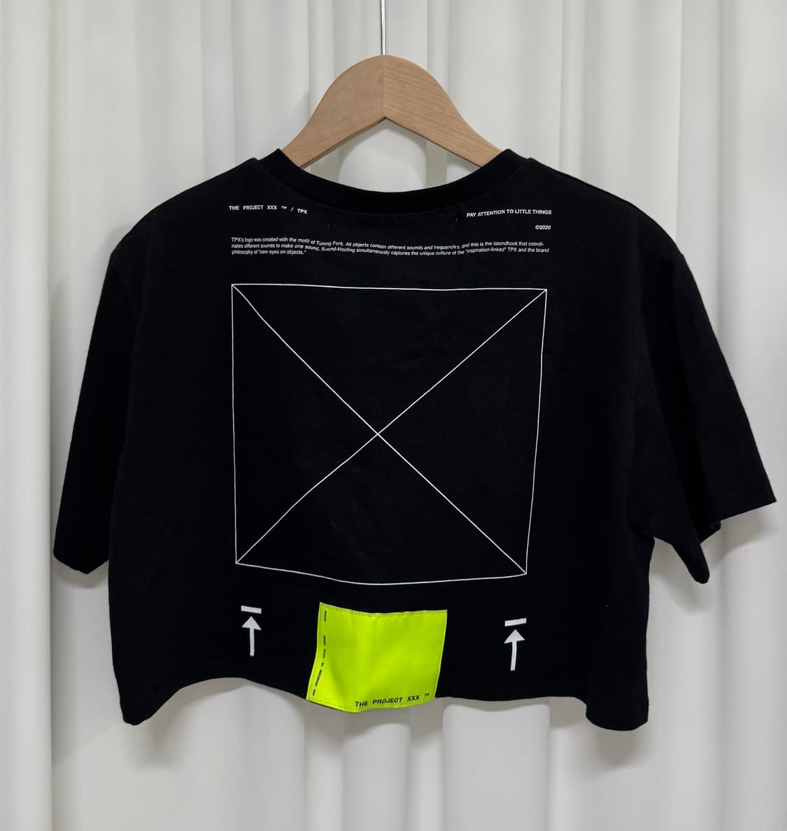 [새상품] TPX 블랙 크롭 반팔티셔츠 상품이미지3