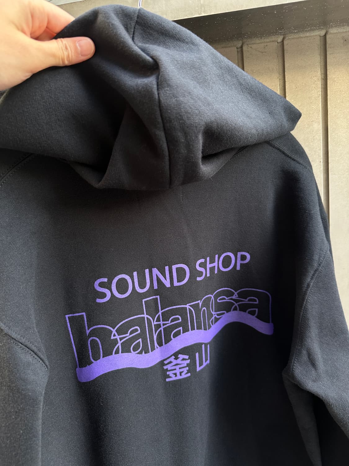BALANSA sound shop black purple hoodie  상품이미지6