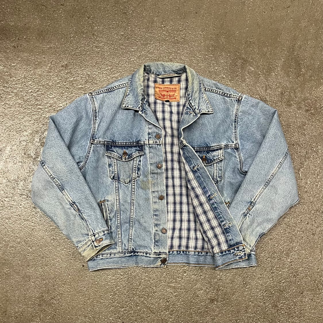 90s 리바이스 플란넬 라인드 데님 자켓 (105) 상품이미지1
