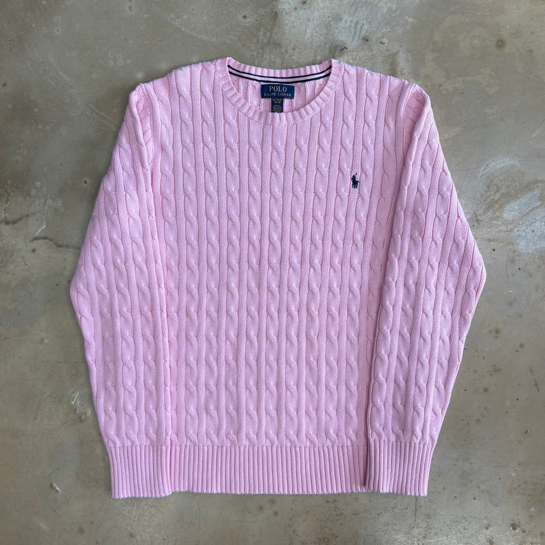 XL 폴로랄프로렌 여성용 핑크 케이블니트  상품이미지2