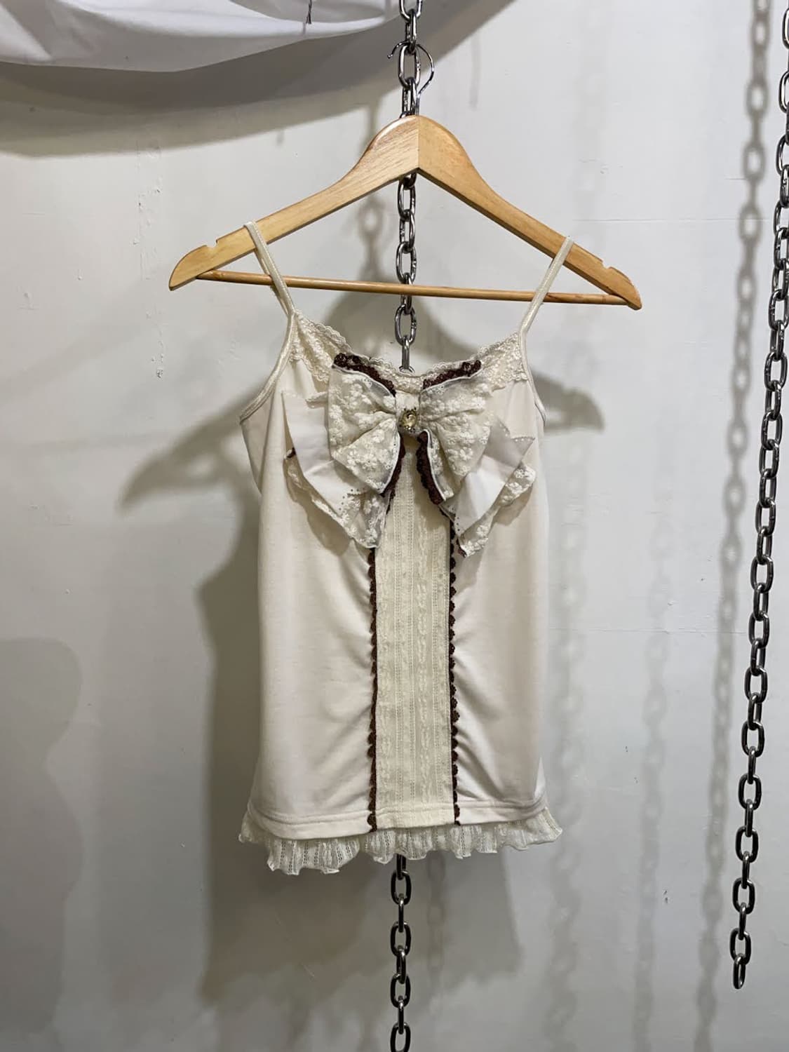 axes femme 엑시즈팜 리본 레이스 아이보리 슬리브리스 상품이미지1