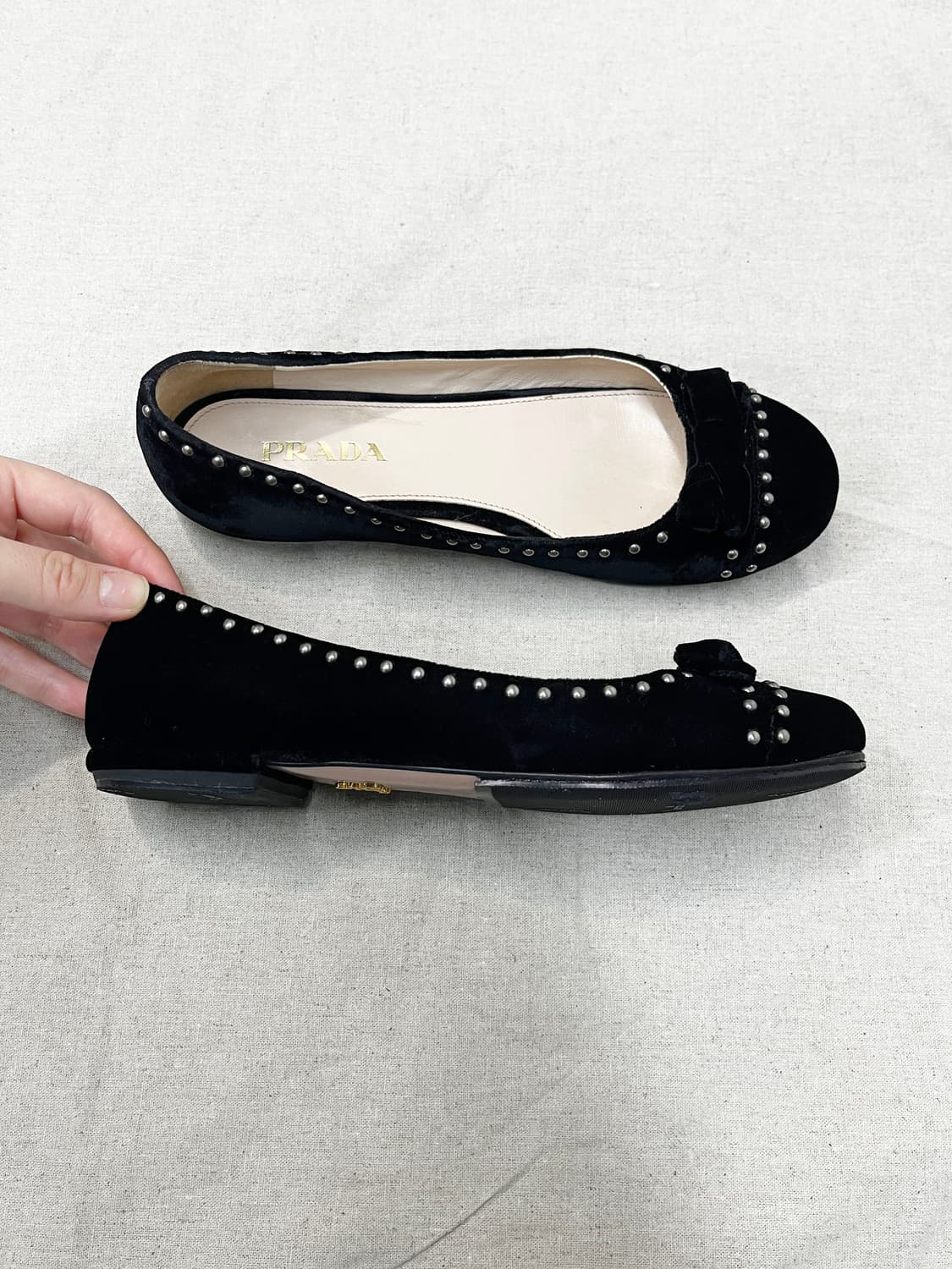 프라다 스터드 플랫슈즈 상품이미지5