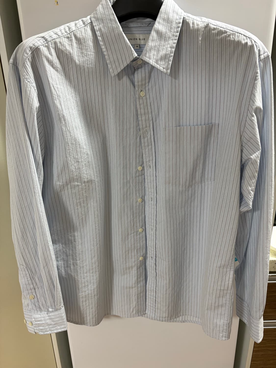 유니온블루 스트라이프 런드리셔츠 블루 상품이미지3
