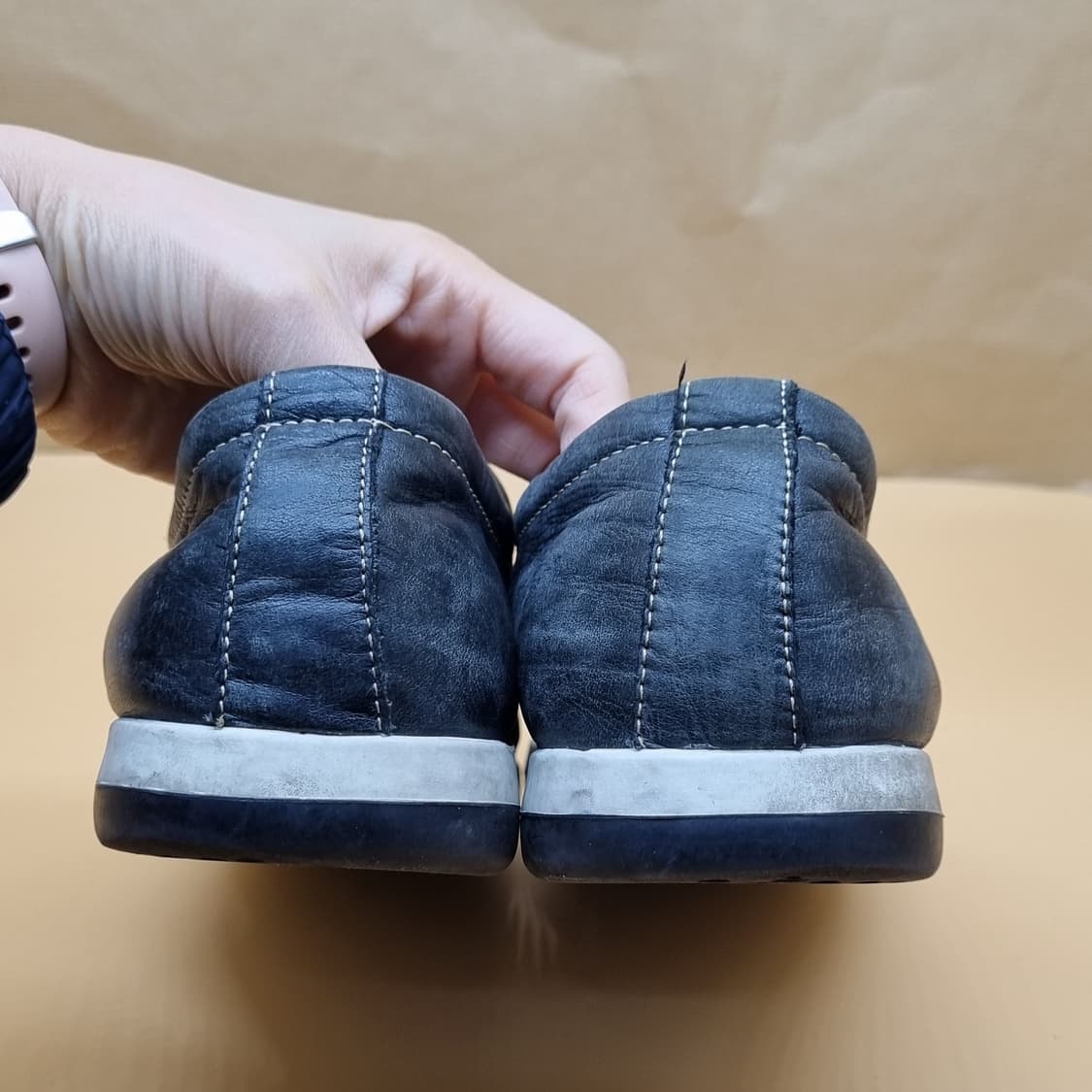 소다옴므 남성가죽스니커즈 실사이즈270. 상품이미지4