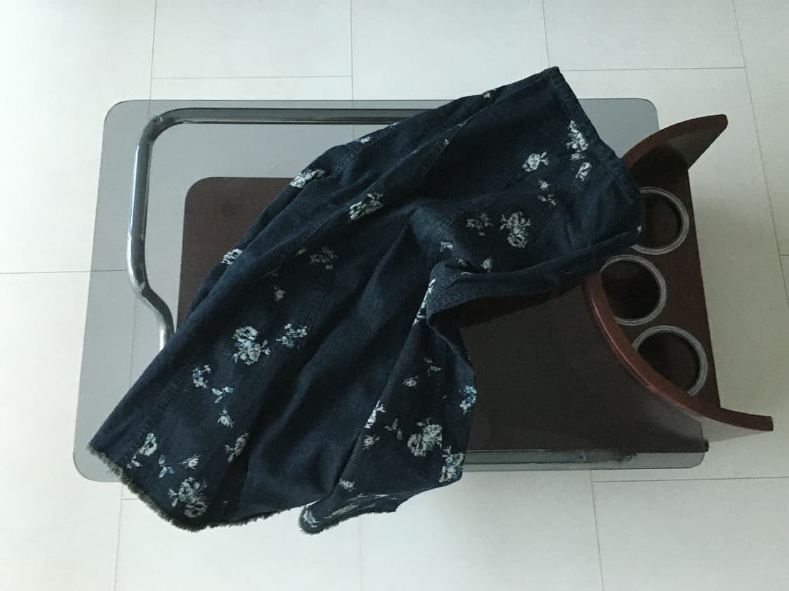 floral denim flare skirt 상품이미지1